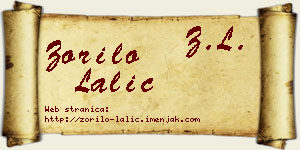 Zorilo Lalić vizit kartica